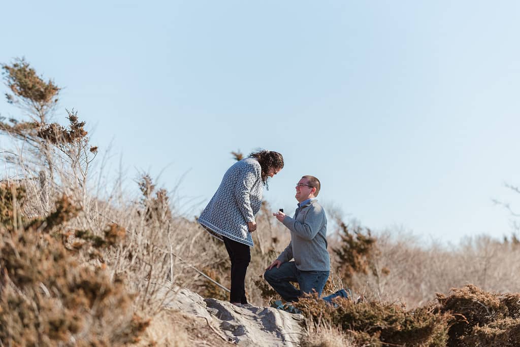 spring proposal at castle hill light