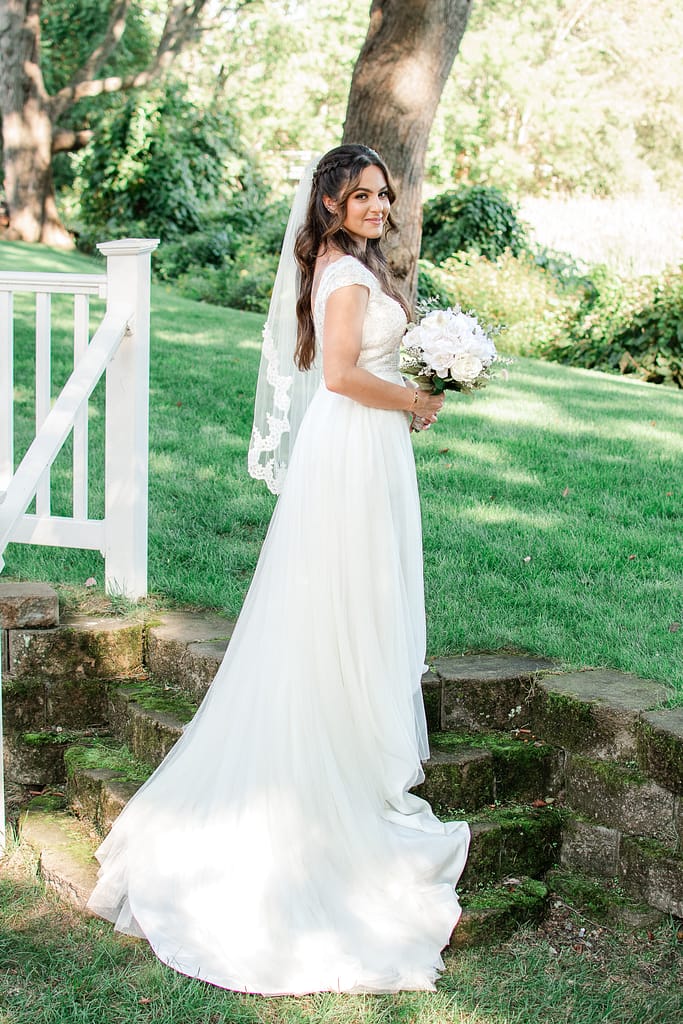 bridal portrait with a bright and airy wedding style 