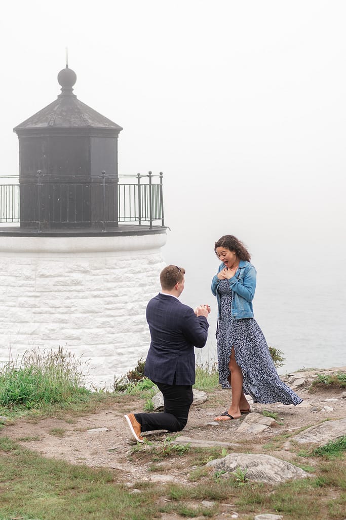 man proposes at castle hill inn in newport
