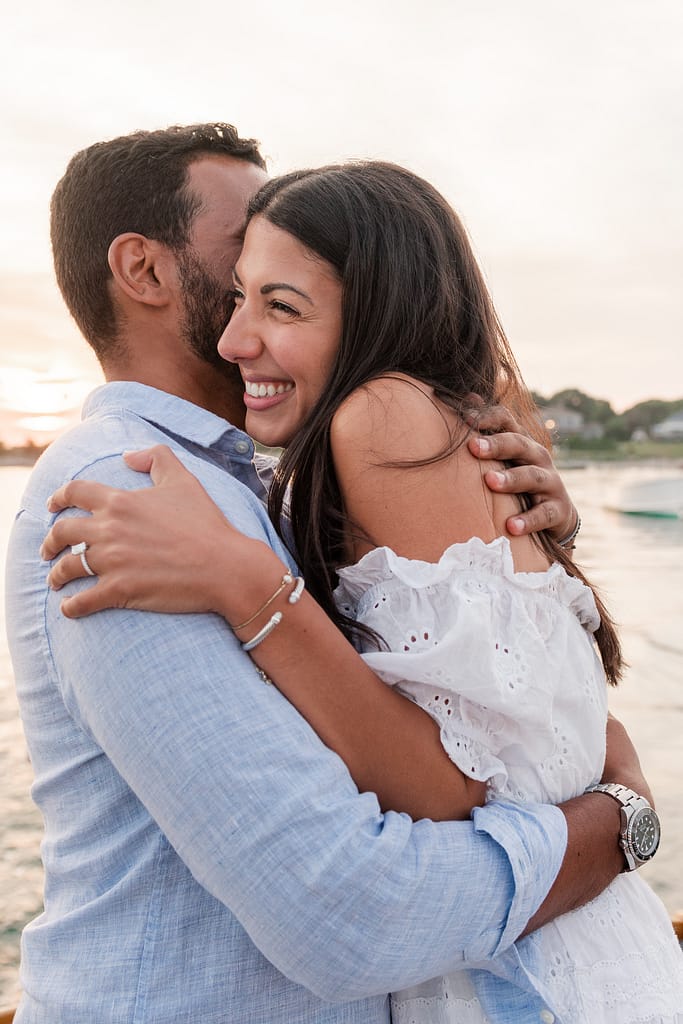 Proposal On a Cruise from Ocean House on Watch Hill | Jordan + Adrianna