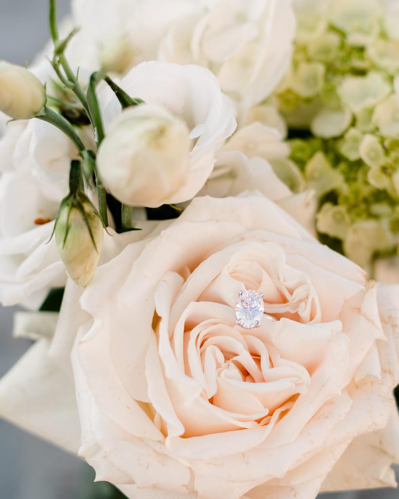 bridal details with wedding ring